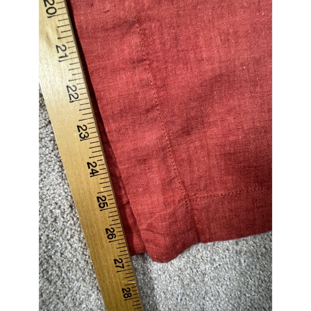 Athleta Retreat Linen Wide Leg Pant 22 Terracotta Red High Rise New NWT Summer - Picture 8 of 11